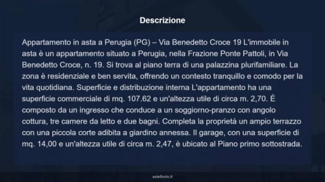 Immobile in asta di 107 m² con più di 5 locali e box auto in vendita a Perugia - Foto 12