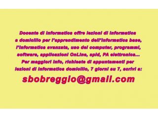 Docente informatica disponibile per lezioni private