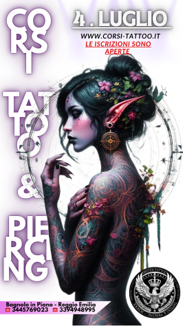 4.LUGLIO.2026 Corsi Tattoo Piercing Microdermal p.m.u