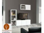Mobili Classici Rustici Moderni Libreria Porta Tv Bianco Frassinato Cod 355M