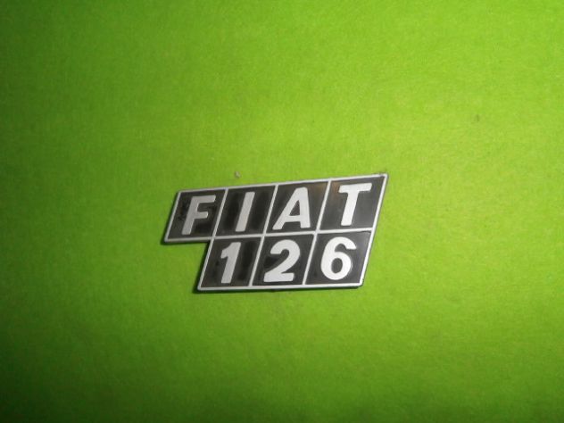 Scritta logo targhetta posteriore Fiat 126 prima serie NUOVA - Foto 3