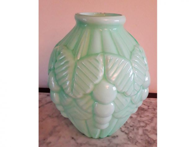 Vaso in vetro opalino Art Deco a doppia luminosi - Foto 2