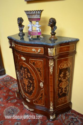 Servante-credenza intarsiata stile Napoleone III - Foto 8
