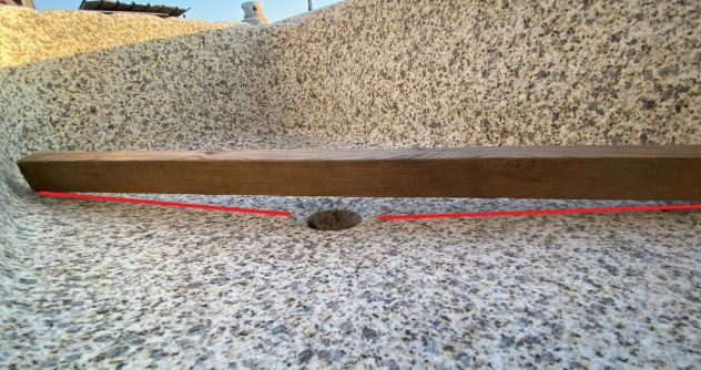 Lavello lavandino per cucina in pietra granito beige 100x45cm - Foto 4