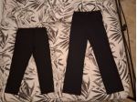 2 paia Pantaloni Donna Basic neri, elasticizzati, uno lungo e uno Pinocchietto