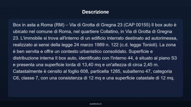 Immobile in asta di 13 m² in vendita a Roma - Foto 3