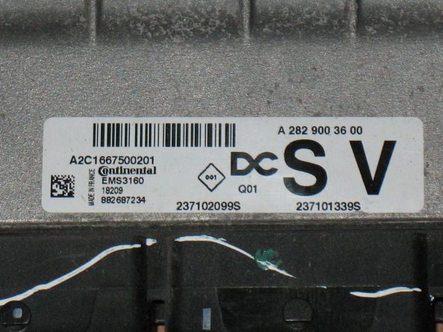 A2829003600 ECU CENTRALINA MOTORE RENAULT KADJAR EMS3160 237102099S 237101339S - Foto 2