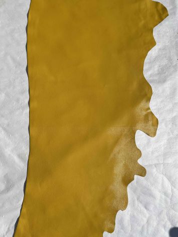 Pelle di vitello stampa chicco di riso giallo - Sp.1,8 - Foto 6