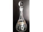 Decanter/ bottiglia  in cristallo  e argento 800