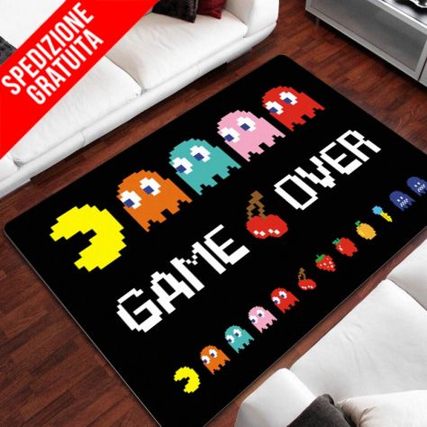 TAPPETO PACMAN VINTAGE VIDEOGAME PAC-MAN CARPET