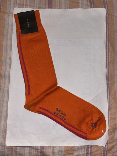 CALZE NUOVE DA UOMO LEGGERE FIRMATE ORIGINALI”PAUL SMITH”MADE IN ITALY IN COTONE - Foto 5