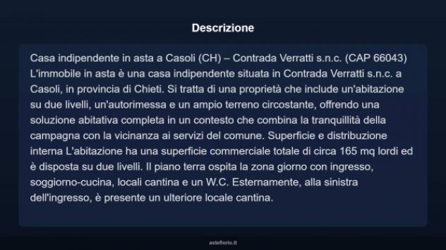 Immobile in asta di 165 m² con più di 5 locali e box auto in vendita a Casoli - Foto 3