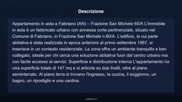 Immobile in asta di 147 m² con più di 5 locali e box auto in vendita a Fabriano - Foto 15