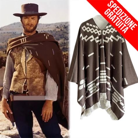 PONCHO WESTERN COWBOY CLINT EASTWOOD
