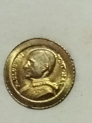 Quadretto vintage effigie Paolo VI monetina oro 8 ka - Foto 5