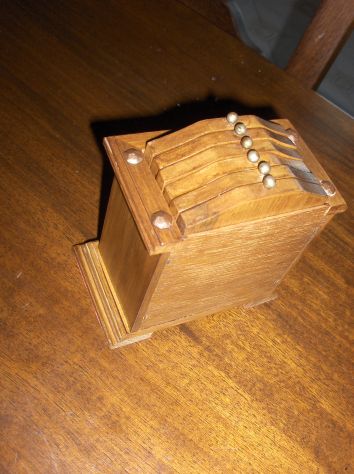 Antico Mobiletto Sottobichieri Orologio Legno - Foto 10