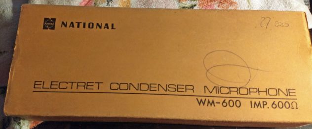 National WM-600 electret mic. 600 ohm NOS - Foto 4