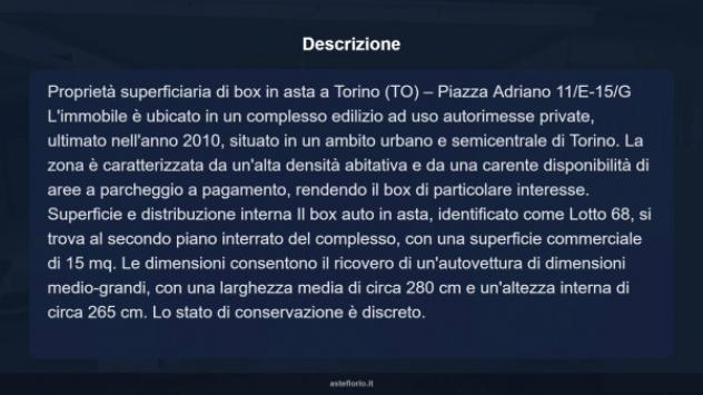 Immobile in asta di 15 m² in vendita a Torino - Foto 3