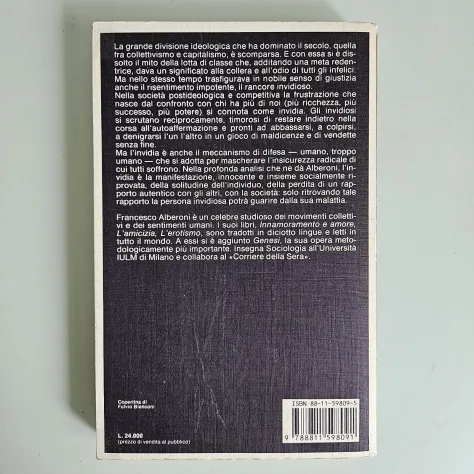 Gli Invidiosi - Francesco Alberoni - Garzanti - 1991 - TRACCIATA! - Foto 4