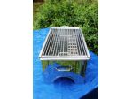 BARBECUE PORTATILE IN ACCIAIO INOX LARGHEZZA 54CM