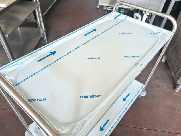 carrello di servizio inox a due piani usato - Foto 2