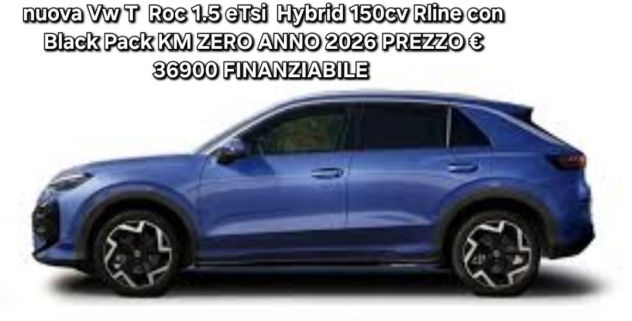 Vw T Roc 1.5 e TSi RLine DSG KM ZERO finanziabile