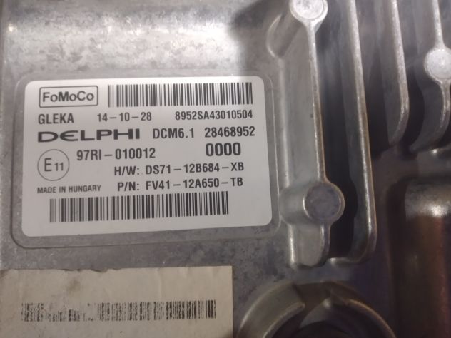 ECU Ford Mondeo 2.0 TDCI Fomoco Delphi 28468952 FV41--12A650 TB Delphi DCM6.1 F - Foto 3