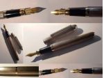 Penna Stilografica argento 925 placcata oro 471st18 caricamento a stantuffo.