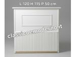 Bancone reception cannettato con boiserie per centro estetico ecc. Con spedizion
