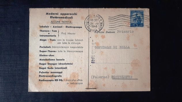 cartolina pubblicitaria fiera milano antica vintage anni 40 1949 buono stato - Foto 3