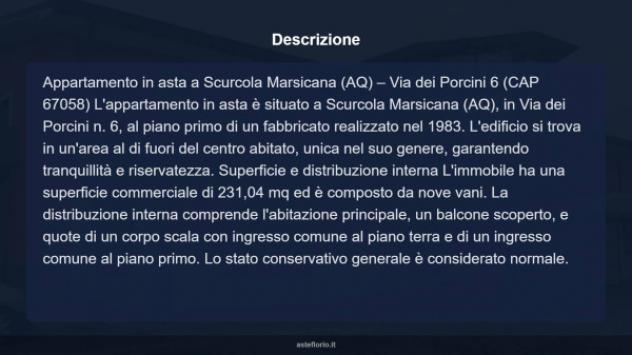 Immobile in asta di 231 m² con più di 5 locali in vendita a Scurcola Marsicana - Foto 18