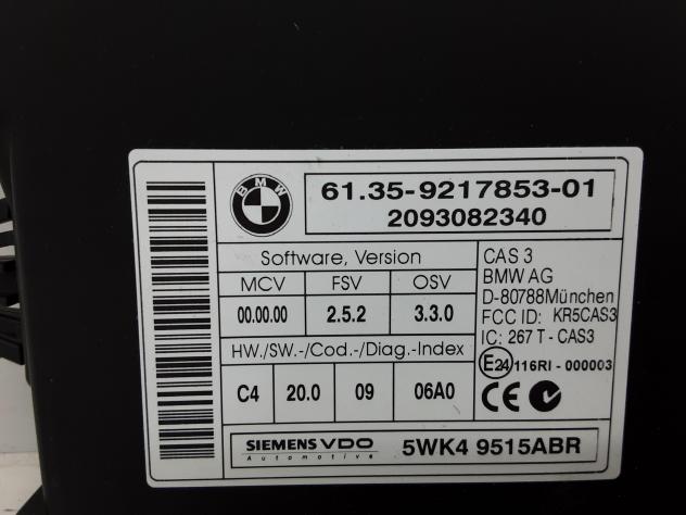 MODULO ELETTRONICO BMW Serie 3 E90 Berlina 6135921785301 N47 D20 A, N47 D20 C Diesel 2000 (0508) - Foto 2