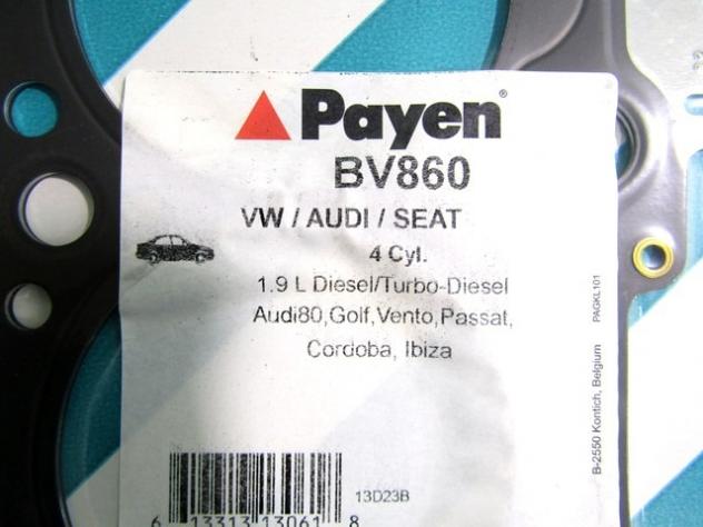BV860 GUARNIZIONE TESTATA PAYEN AUDI 80 1.9 TD 55 KW RICAMBIO NUOVO - Foto 2