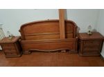 LETTO MATRIMONIALE IN LEGNO CON 2 COMODINI IN LEGNO