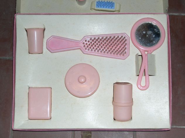 Servizio set toilette toeletta per bambola vintage 1950 - Foto 2