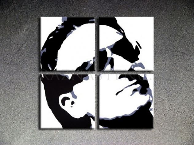 Quadro Bono Vox degli U2 dipinto a mano pop art - Foto 2