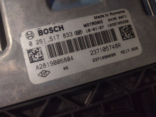 CENTRALINA ECU MOTORE RENAULT TWINGO SMART 453 - 0261S17833 CENTRALINA MOTORE R - Foto 5