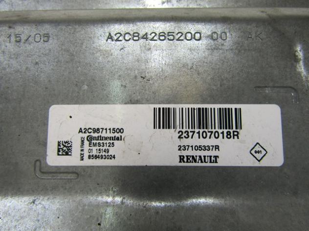 237107018R CENTRALINA INIEZIONE MOTORE DACIA NUOVA LOGAN 1.2 B 54KW 5M 5P (2015) RICAMBIO USATO 237105337R - Foto 3