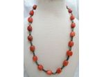 BELLISSIMA ANTICA COLLANA ETNICA IN AUTENTICA PIETRA DEL SOLE (ELIOLITE) E ARG.