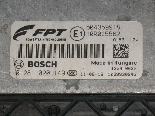 ECU KIT CENTRALINA IVECO DAILY 3.0 0281020149 EDC17CP52 503440850100 5801408032 - Foto 2