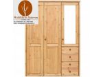Mobili Rustici In Legno Armadio cod 058 3 ante 3 cassetti in legno nuovo