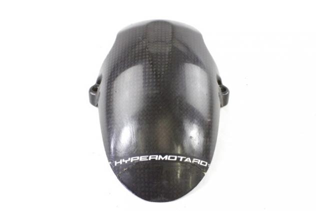 DUCATI HYPERMOTARD 1100 S 56410721C PARAFANGO ANTERIORE CARBONIO 07 - 09 FRONT MUDGUARD CON CREPA - Foto 2