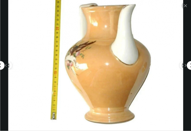 brocca antica carl thielsch ceramica senape altwasser slesia anni 900 ottima - Foto 2