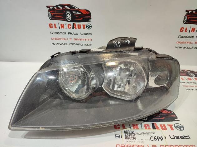 FARO ANTERIORE SINISTRO AUDI A3 Sportback Serie (8PA) BMN (0408)