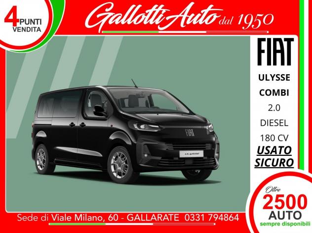 FIAT Ulysse Combi 9posti M1 L3H1 2.0 BlueHDi 180cv AT8 + IVA - SENZA VINCOLI DI FINANZIAMENTO