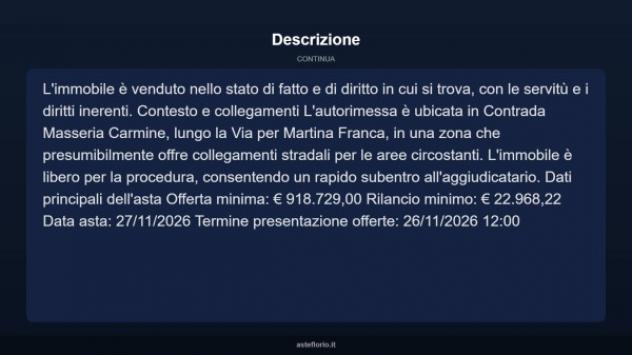 Immobile in asta di 770 m² in vendita a Taranto - Foto 4
