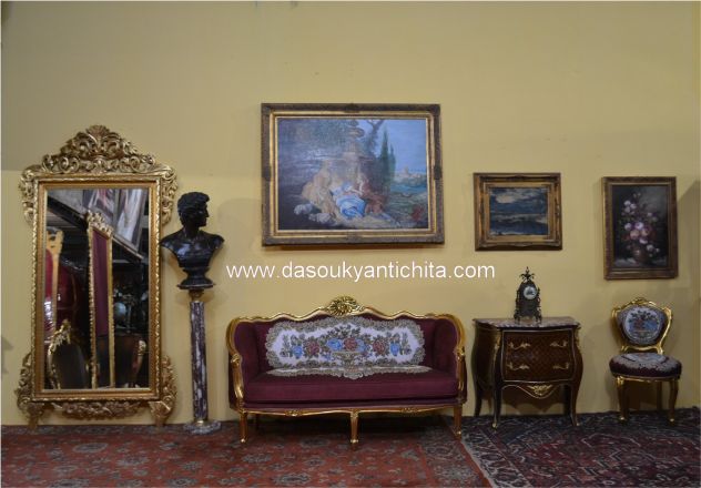 Comoncino stile Luigi XV lastronato a marqueterie - Foto 4