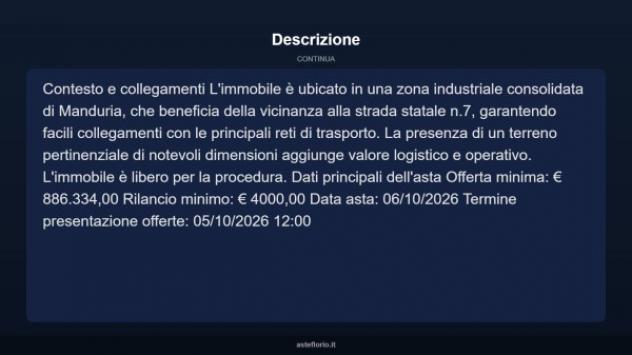 Immobile in asta di 10394 m² in vendita a Manduria - Foto 8