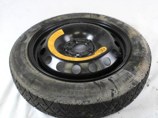46756194 RUOTINO DI SCORTA CONTINENTAL T125/80 R15 95M ALFA ROMEO 147 1.9 D 85KW 5M 5P (2003) RICAMBIO USATO CON CERCHIO IN FERRO DA 15 POLLICI 5 FORI - Foto 2