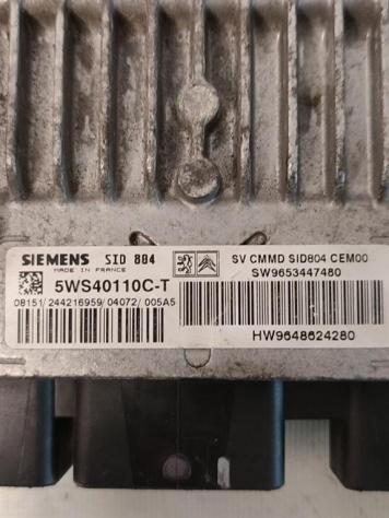 CENTRALINA MOTORE CITROEN C3 1° Serie 5WS40110C-T 9653447480 DV4TD/8HZ diesel 1398 (0205) - Foto 2